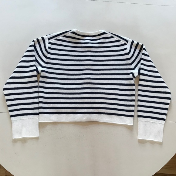 NEW J. CREW NAVY STRIPE CARDIGAN SWEATER - Picture 6 of 12